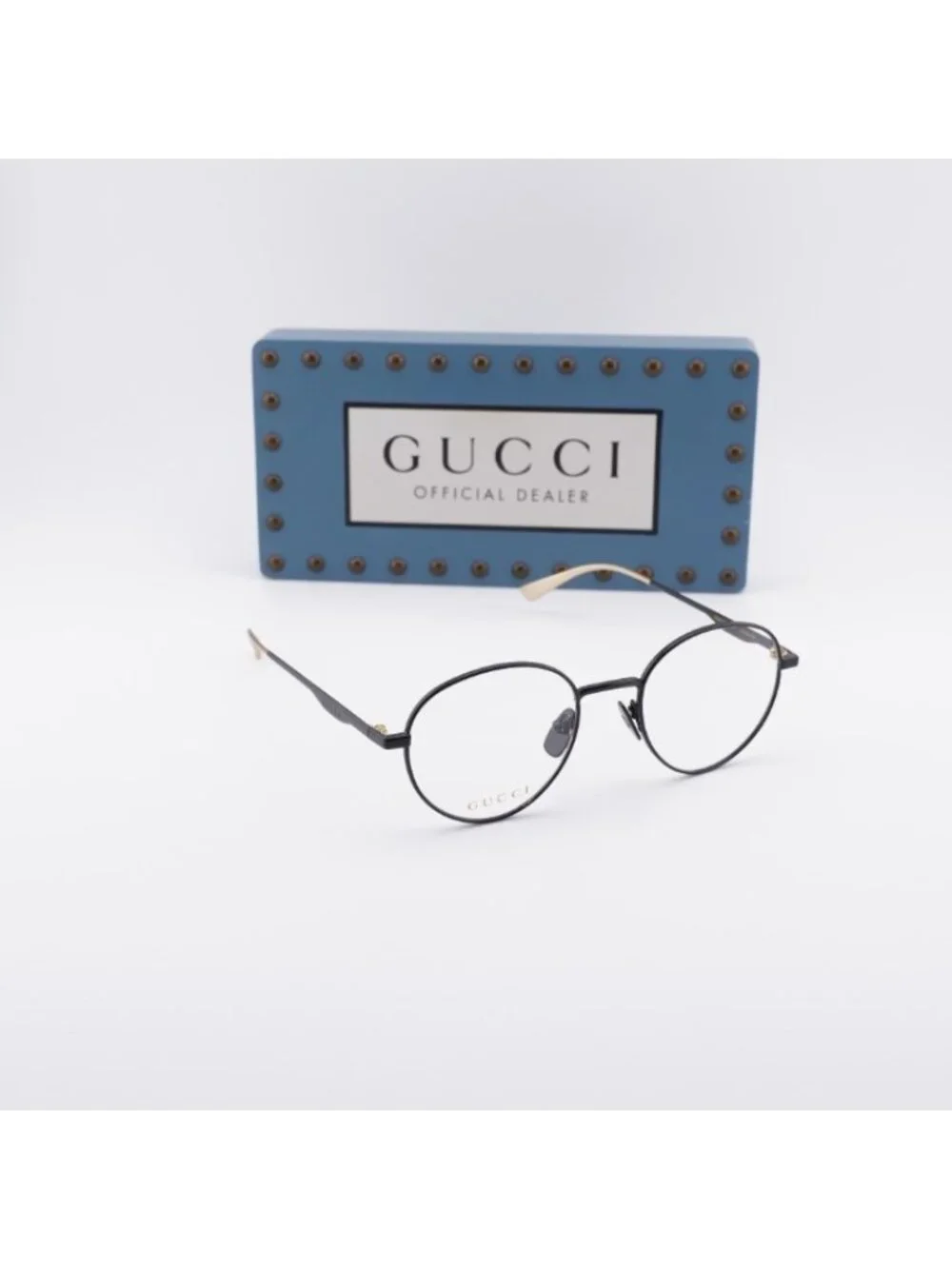 Gucci GG0337O 002 Eyeglasses Black 51mm Round Frame